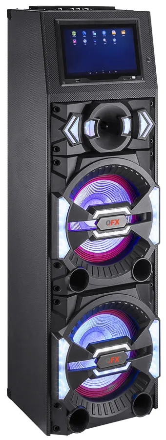 QFX 2 x 12" Speaker W/Wifi Touch Led Screen - Bluetooth