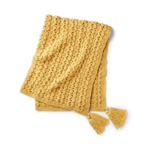 Red Heart Crochet Golden Waves Throw