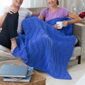 Red Heart Crochet Lazy Waves Throw