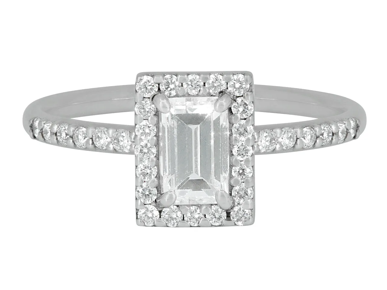 Rhonda Faber Green Baguette Diamond Ring in 18K