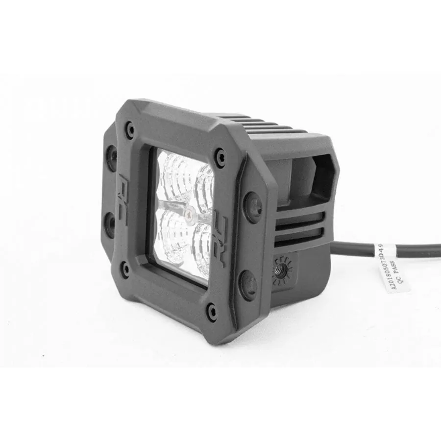 Rough Country 2 Inch Chrome Series LED Light Pods Flush Mount - Cool White DRL | Universal