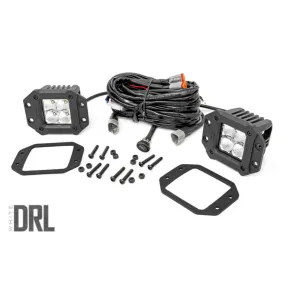 Rough Country 2 Inch Chrome Series LED Light Pods Flush Mount - Cool White DRL | Universal