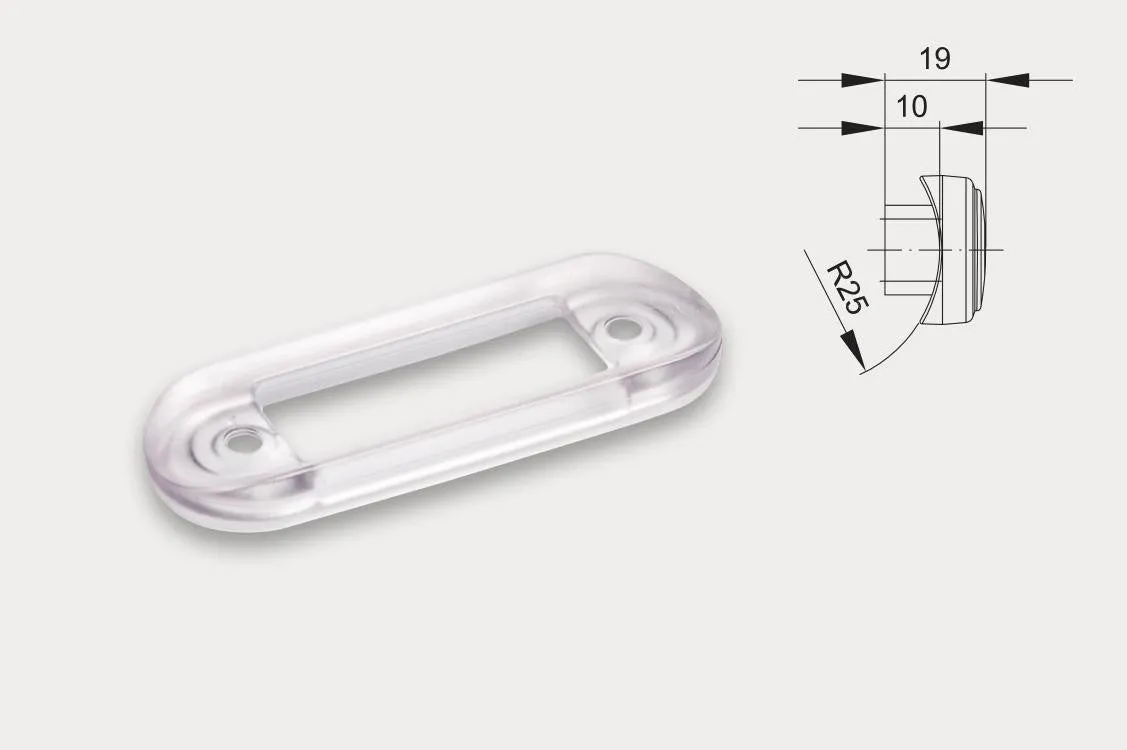 Rounded Transparent Gasket for Tubular Bars / For Use With Flush Fitting LED Lamps
