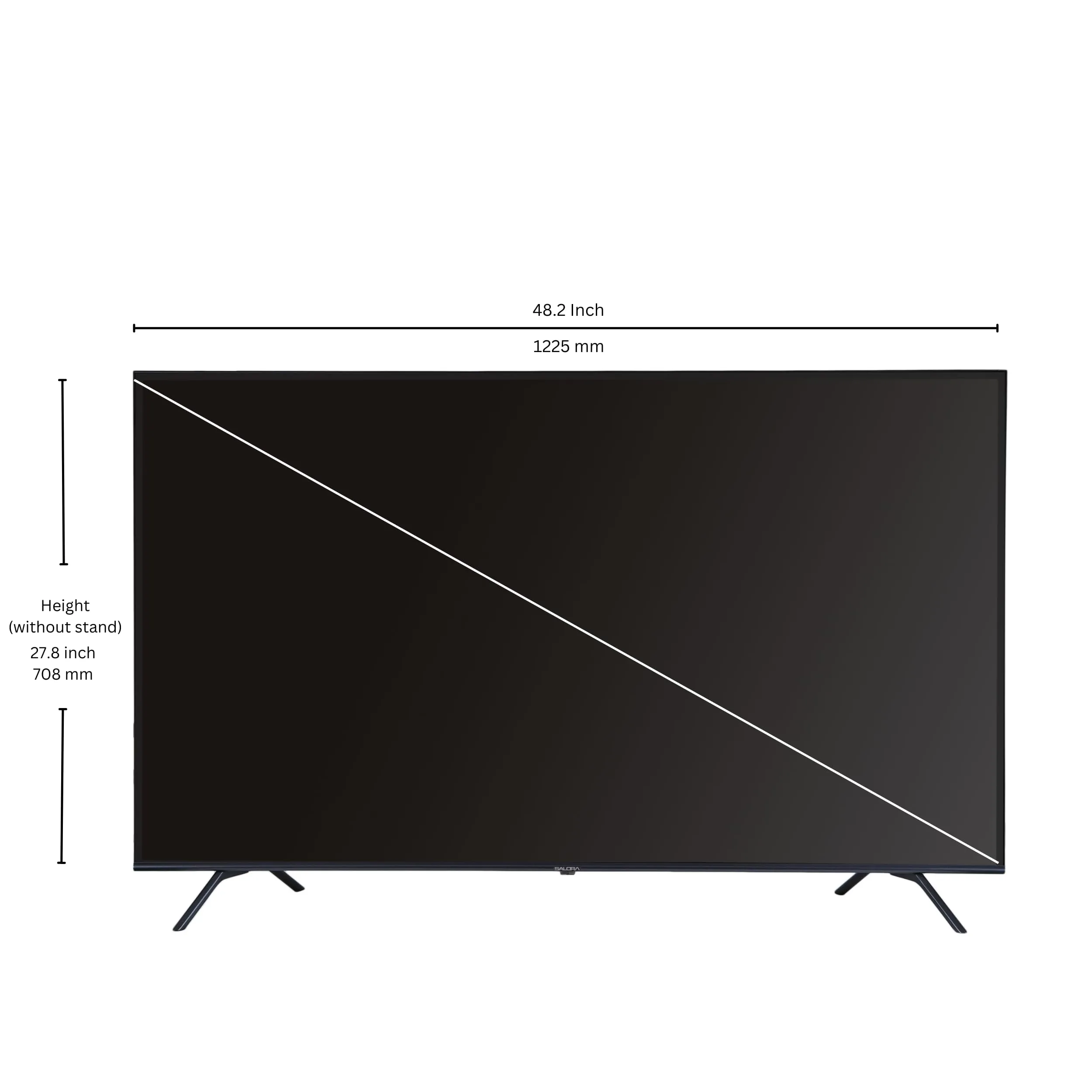Salora 139 cm (55 inches) QLED 4K Ultra HD Smart Google TV | SLV-3555 QGTV (Black) | 4K Display, Powerful 20W Dolby Audio, Google Assistant & Voice Control Remote