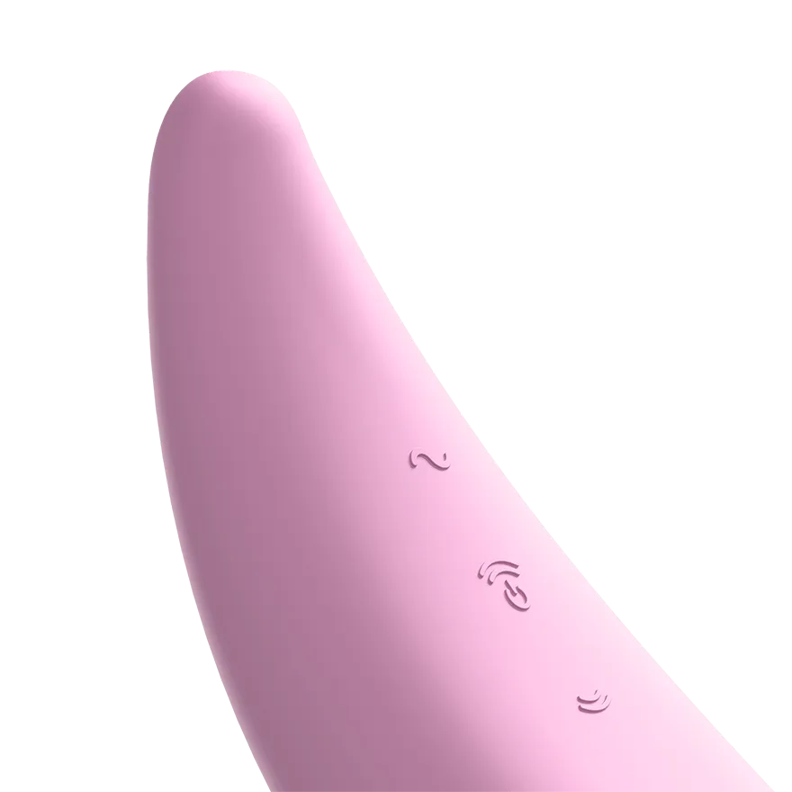 Satisfyer Curvy 3  2-N-1 Rechargeable Silicone Lay-On Clitoral Stimulator Pink
