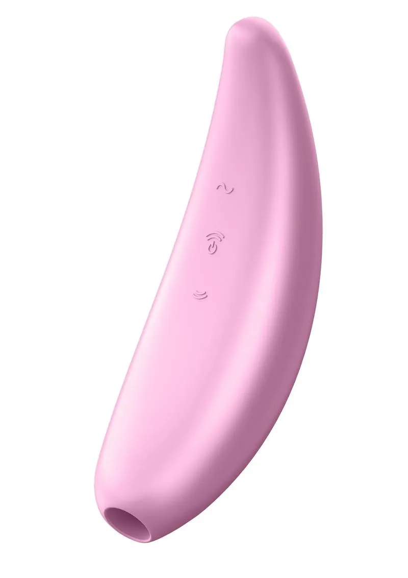 Satisfyer Curvy 3  2-N-1 Rechargeable Silicone Lay-On Clitoral Stimulator Pink