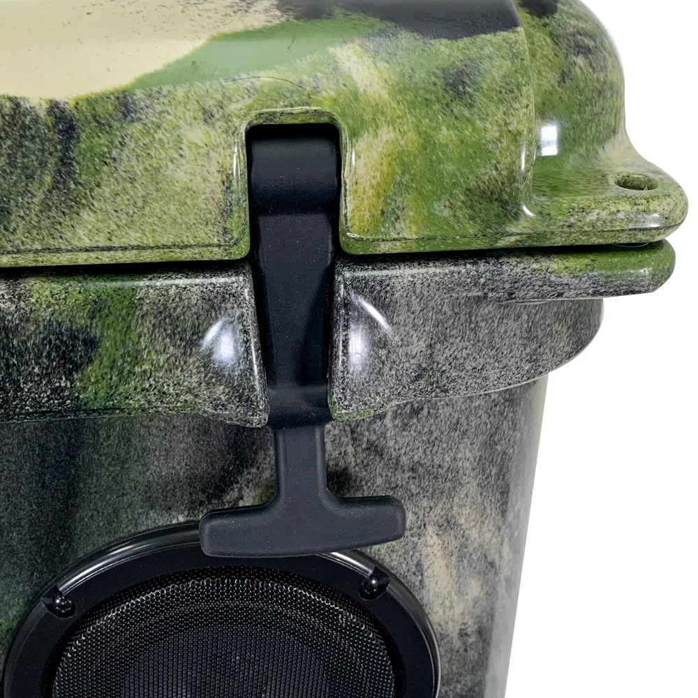 SC37WS-Camo - 37 Quart Camo Hard Cooler Box with Built-In Bluetooth Speakers