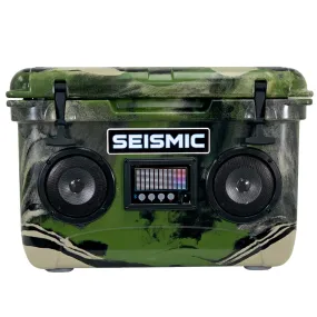 SC37WS-Camo - 37 Quart Camo Hard Cooler Box with Built-In Bluetooth Speakers