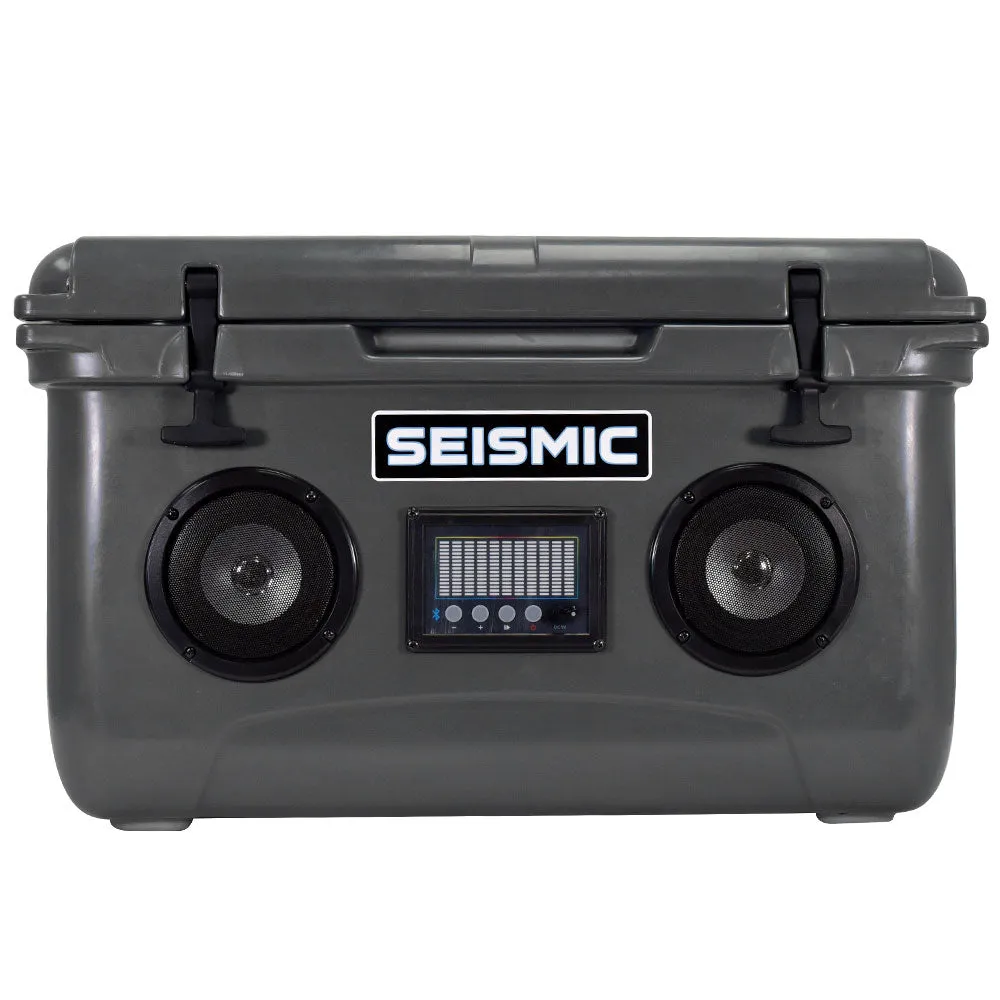 SC48WS-Gray - 48 Quart Gray Hard Cooler Box with Built-In Bluetooth Speakers