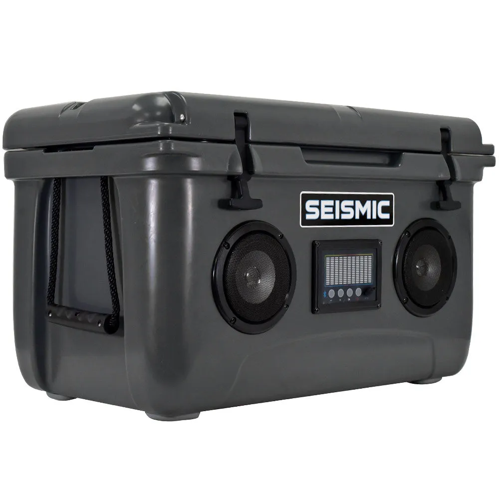 SC48WS-Gray - 48 Quart Gray Hard Cooler Box with Built-In Bluetooth Speakers