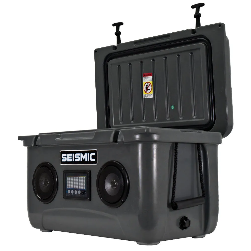 SC48WS-Gray - 48 Quart Gray Hard Cooler Box with Built-In Bluetooth Speakers