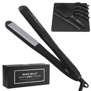 Silver Bullet Keratin 230 Wide Plate Hair Straightener Gold Plate