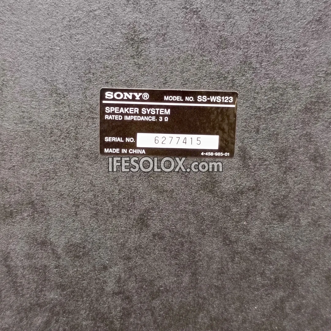 Optimize the title for this e-commerce product:

Foreign Used SONY SS-WS123 3-ohm Home Theater Passive Subwoofer
