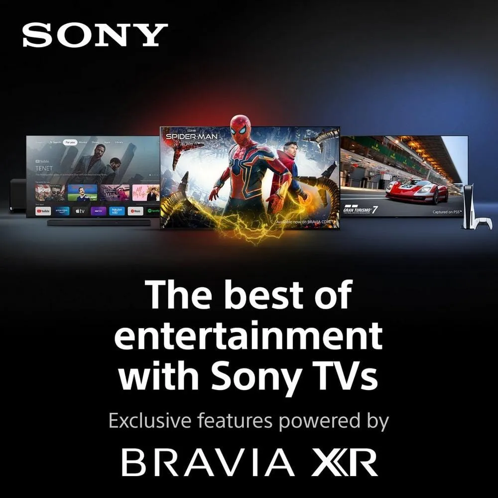 Sony XR65A75KU 65" 4K Ultra HD HDR OLED Smart TV (Google TV), 144.8cm Wide - Titanium Black