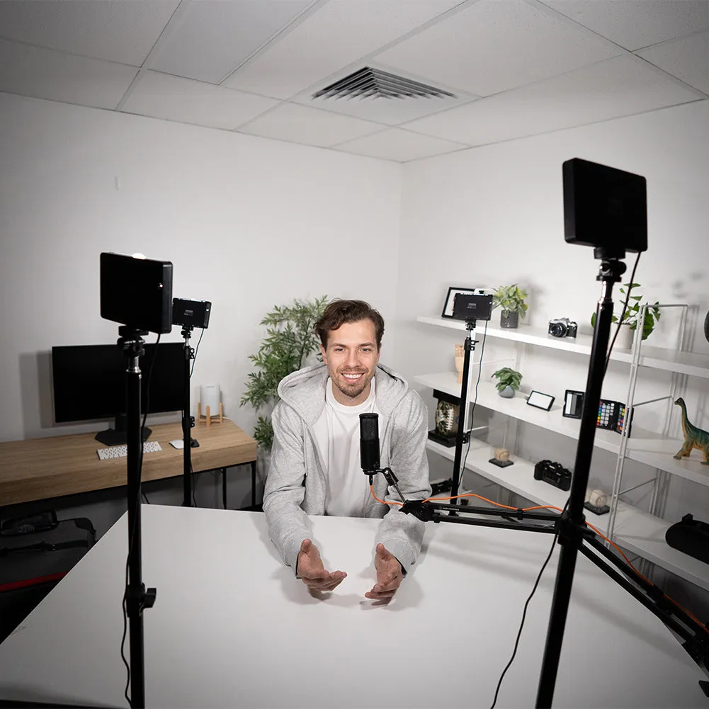 'Starter Podcast Interview Package' Vlogging Youtube Live Streaming Lighting Kit - Bundle