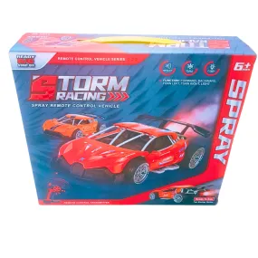 Storm Racing Spray Remote Control Car for Kids – High-Speed RC Vehicle with Lights & Spray Effects – Ages 6  – Ready-to-Run – Fun Gift for Boys & Girls