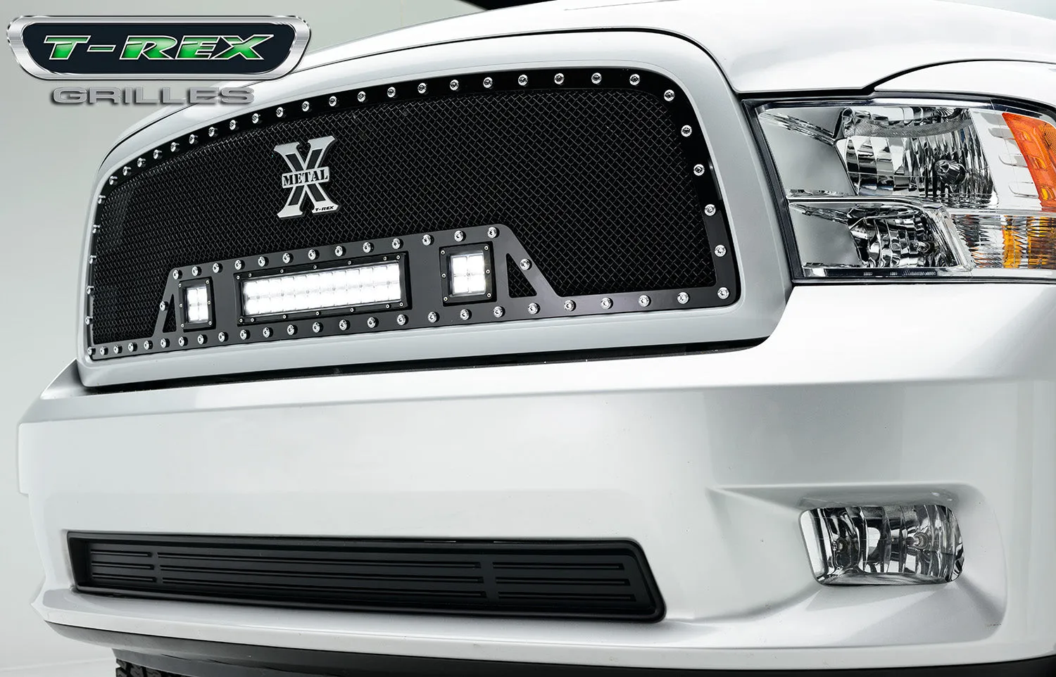 T-REX Torch Series, 1 Piece Insert Grilles - Requires Drilling or Cutting - 2009-2012 Ram 1500