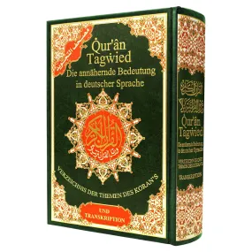 Tajweed Quran With German Translation and Transliteration [Hard Cover, Assorted Colors]