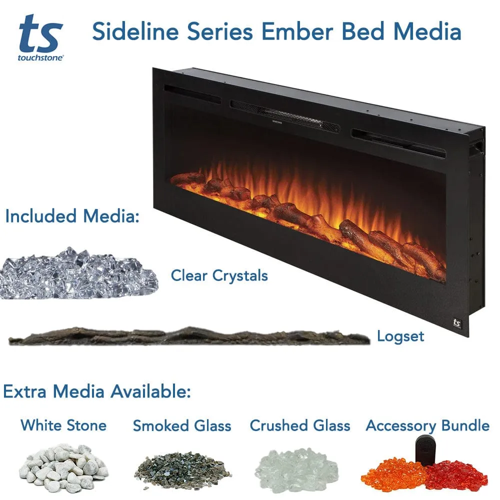 The Sideline 36 Inch Recessed Smart Electric Fireplace 80014