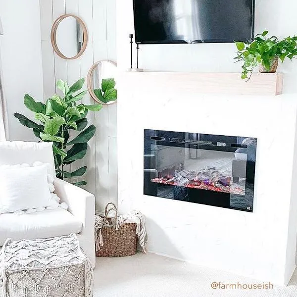 The Sideline 36 Inch Recessed Smart Electric Fireplace 80014
