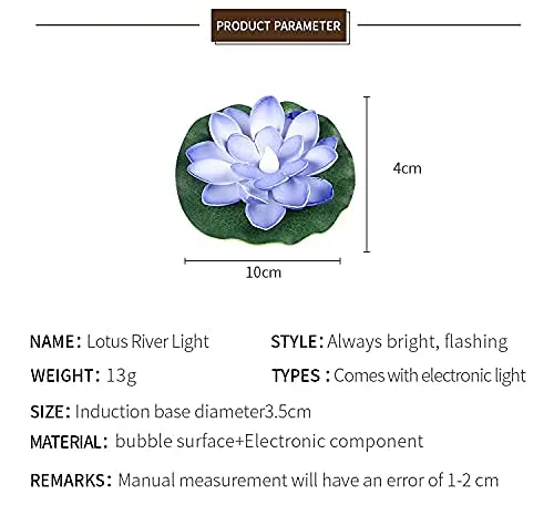 Water Sensor Floating Diyas Smokeless Flameless Candles Lotus Flowers Led Tea Light Candle for Pool, Pond, Water Bowl, Festival, Diwali Ganpati Decoration, Home Decor Items (Pack of 10)