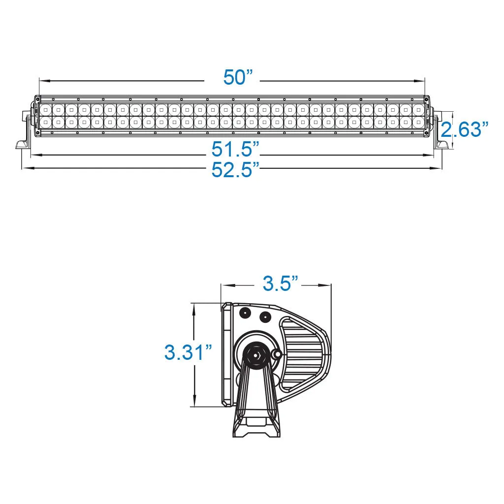 XX-Series LED Light Bar - 50"  - Marine White (5W)