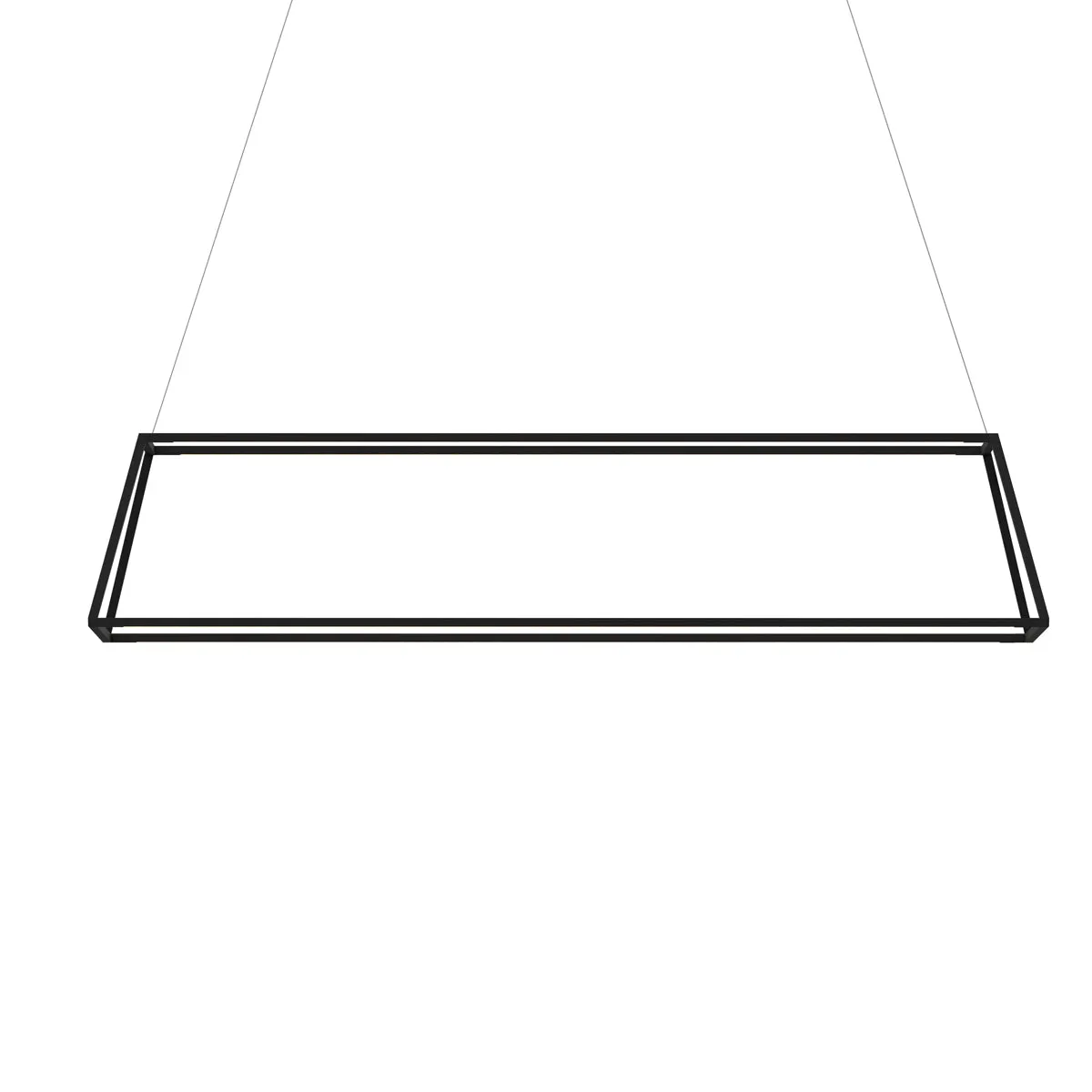 Z-Bar Rise Large Rectangle Pendant